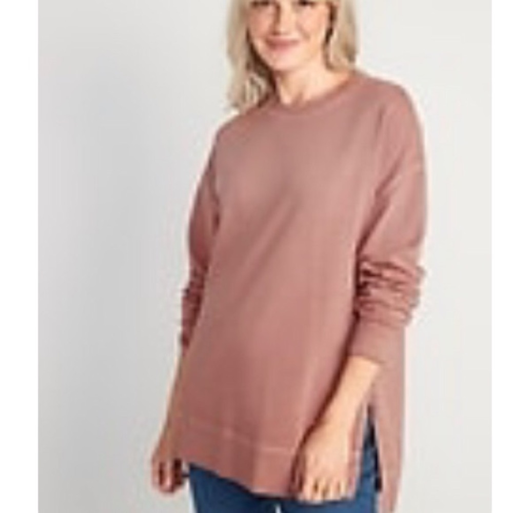Old Navy Oversized Boyfriend Garment Dyed Tunic Sweatshirt S new